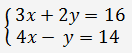 un système de deux équations linéaires à deux inconnues